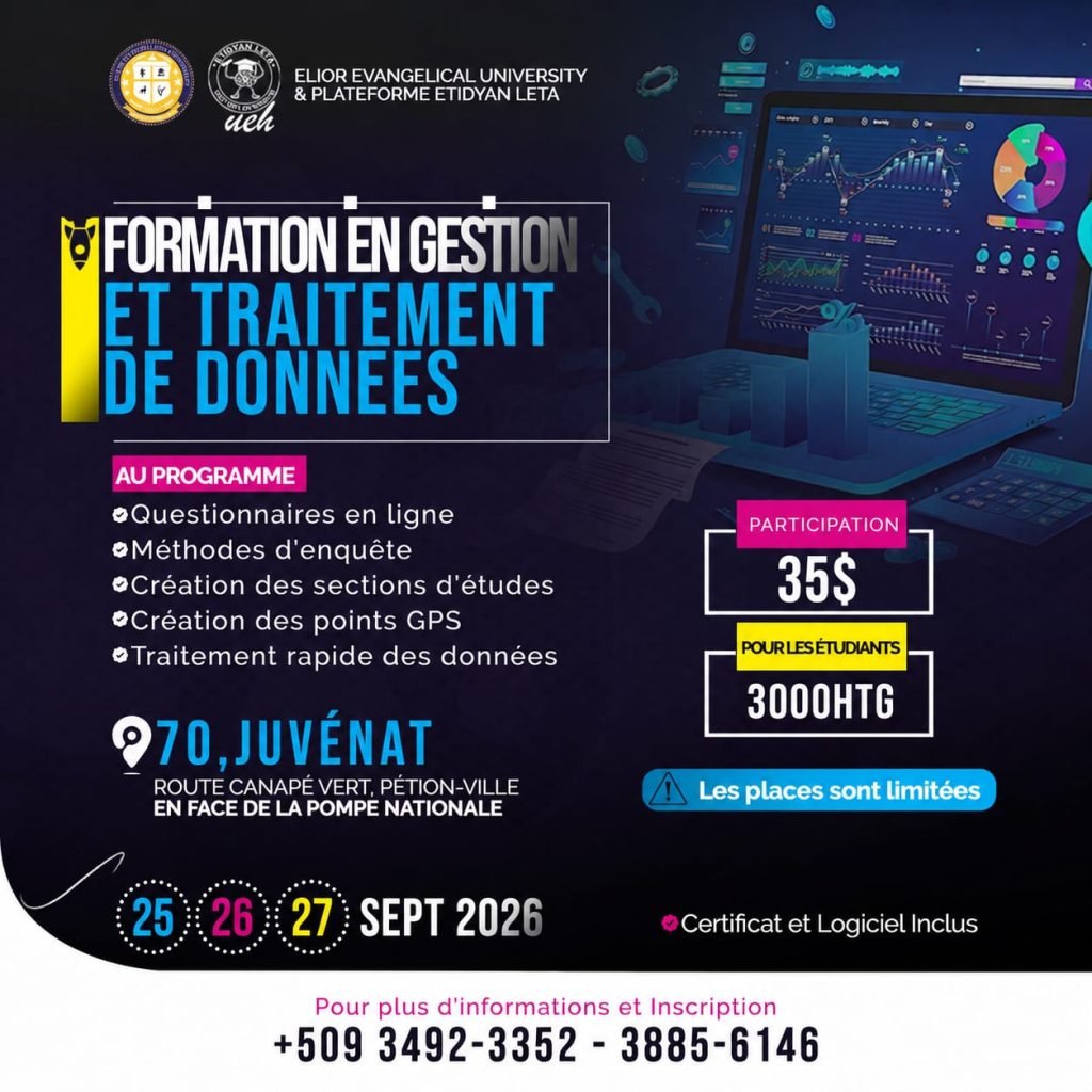 Formation en gestion et traitement des données